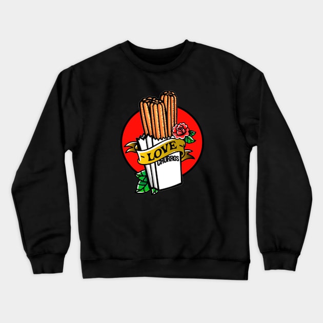 Churro Love Tattoo Crewneck Sweatshirt by PopCultureShirts